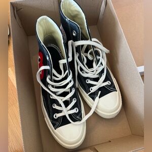 Comme Des Garçons Play x Converse high top sneakers 
Size 8 Like New